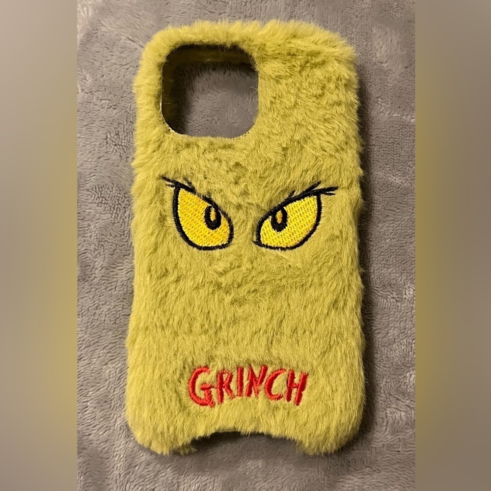 iPhone 13 Pro Grinch phone case.